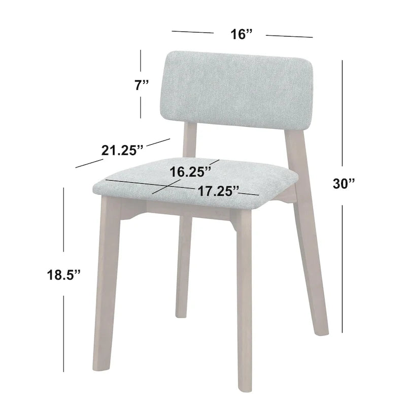 Simple Living 4-teiliges Nettie Massivholz-Esszimmer-Set