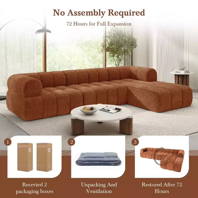 Christopher Knight Home Keri 122 Modernes L-förmiges Polsterecksofa aus hochdichtem Schaumstoff mit niedriger Rückenlehne