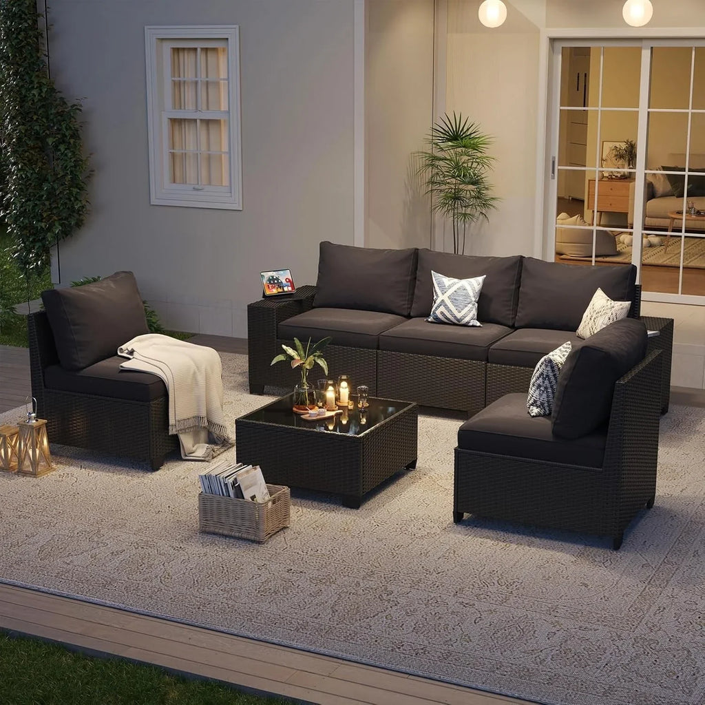 Gartenmöbel-Sets mit 4 Zoll dicken Kissen