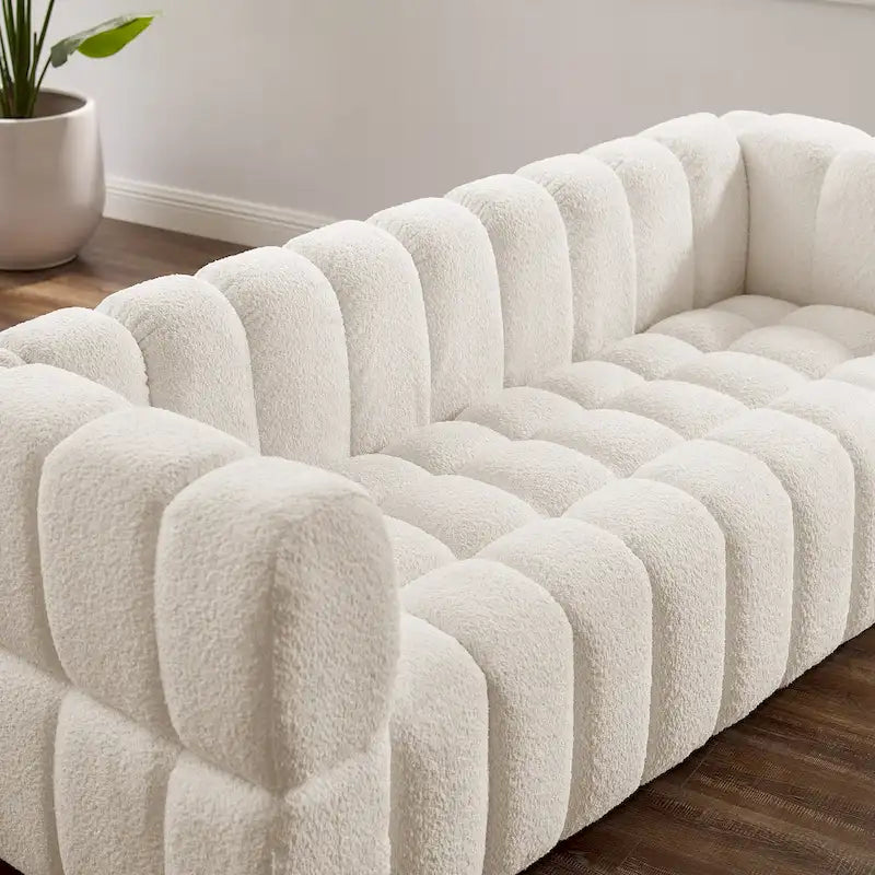 85 Moderne Waffelstoff-Couch, Freizeit-Komfortsofa