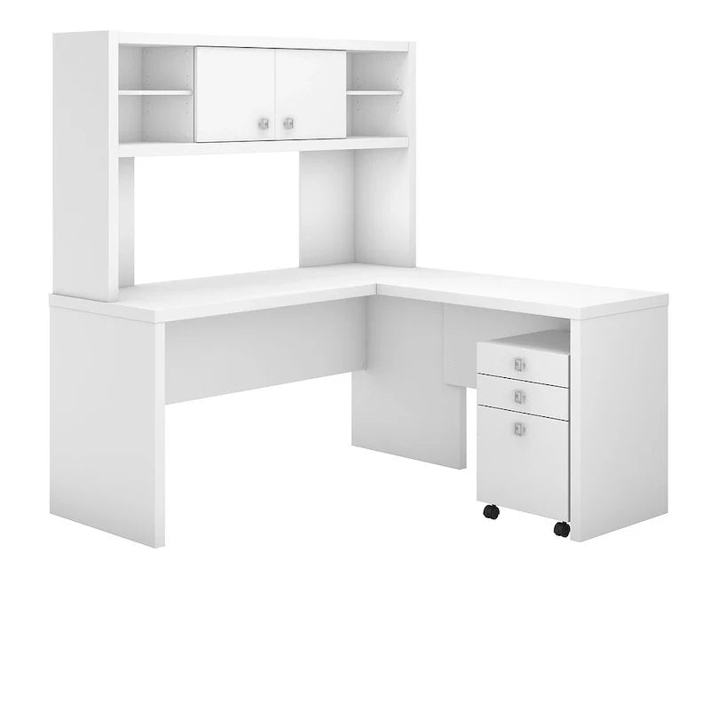 Echo L-Schreibtisch mit Aufsatz und Schubladen