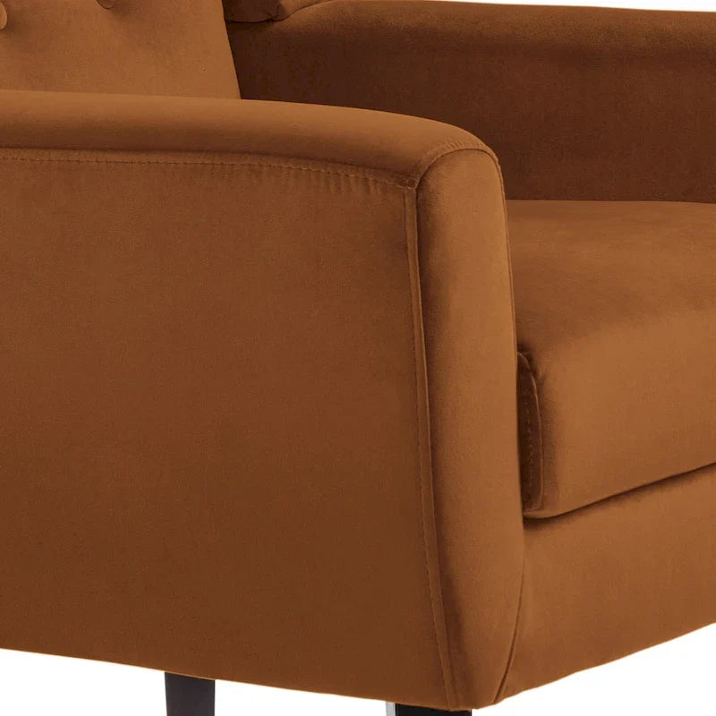 2er-Set Samt-Akzentsessel für Wohnzimmer, Polstersessel