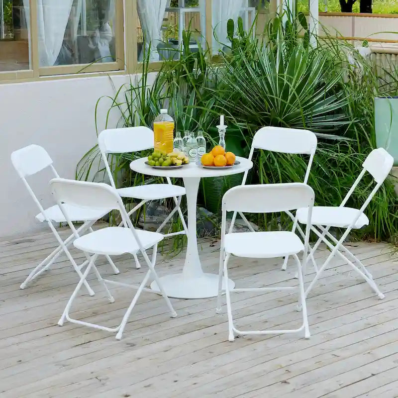 10er-Pack Klappstühle aus Kunststoff, 159 kg Tragkraft, für Veranstaltungen, Büro, Hochzeit, Party, Picknick, Küche, Esszimmer