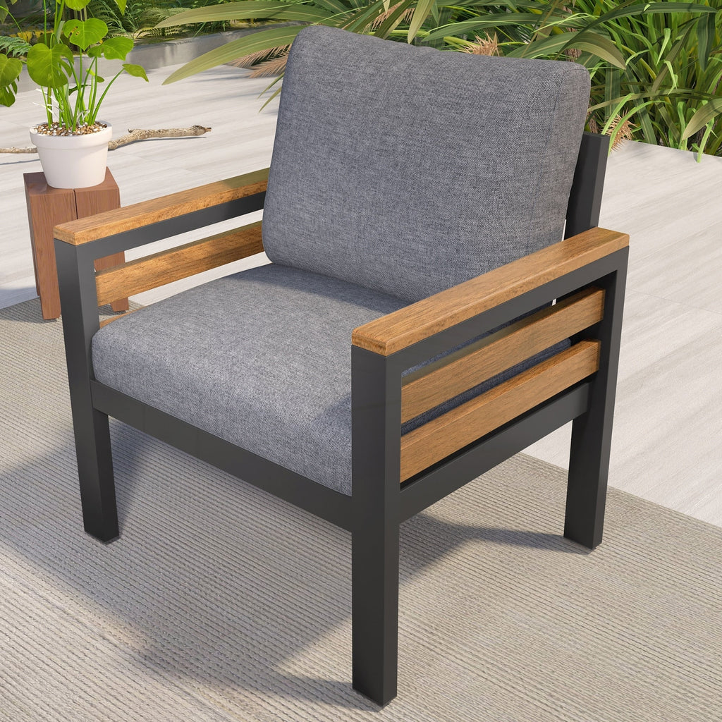 4-teiliges Outdoor-Gartenmöbel-Set mit Sofa