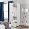 Kings Brand Furniture Corry Kleiderschrank, Weiß