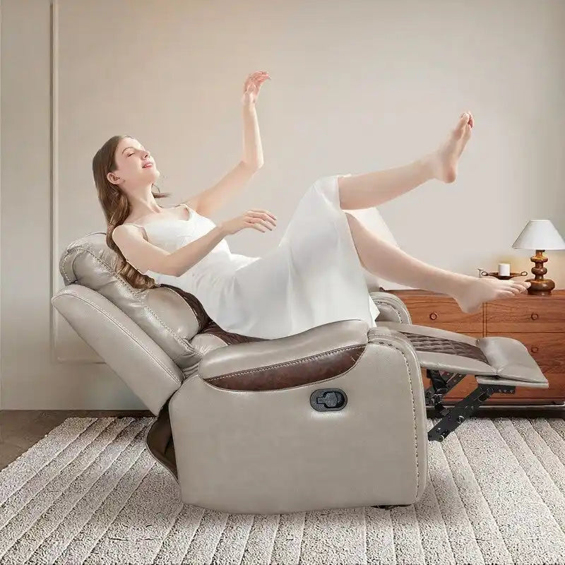 Großer Relaxsessel im amerikanischen Design aus Kunstleder für das Wohnzimmer