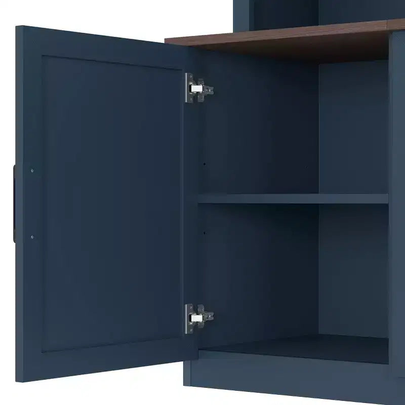 Moderner TV-Ständer für 55-Zoll-Fernseher mit Ladestation, Medienkonsole mit großen Aufbewahrungsschränken, Entertainment-Center für das Wohnzimmer-Panipeachy