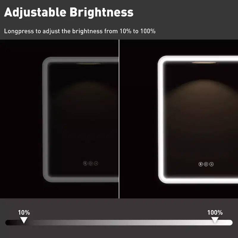 Schwarzer / Weißer / Goldener LED-Spiegelschrank, einzelne Tür, links- oder rechts angeschlagen, Einbau- oder Wandmontage