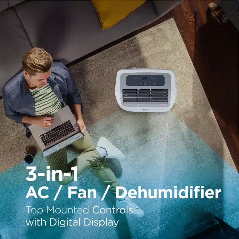 BLACK+DECKER Mobiles Klimagerät mit Fernbedienung