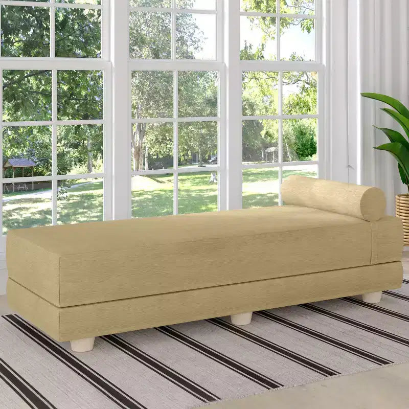Tagesbett / ausklappbares Schlafsofa (Queensize) - Microvelvet