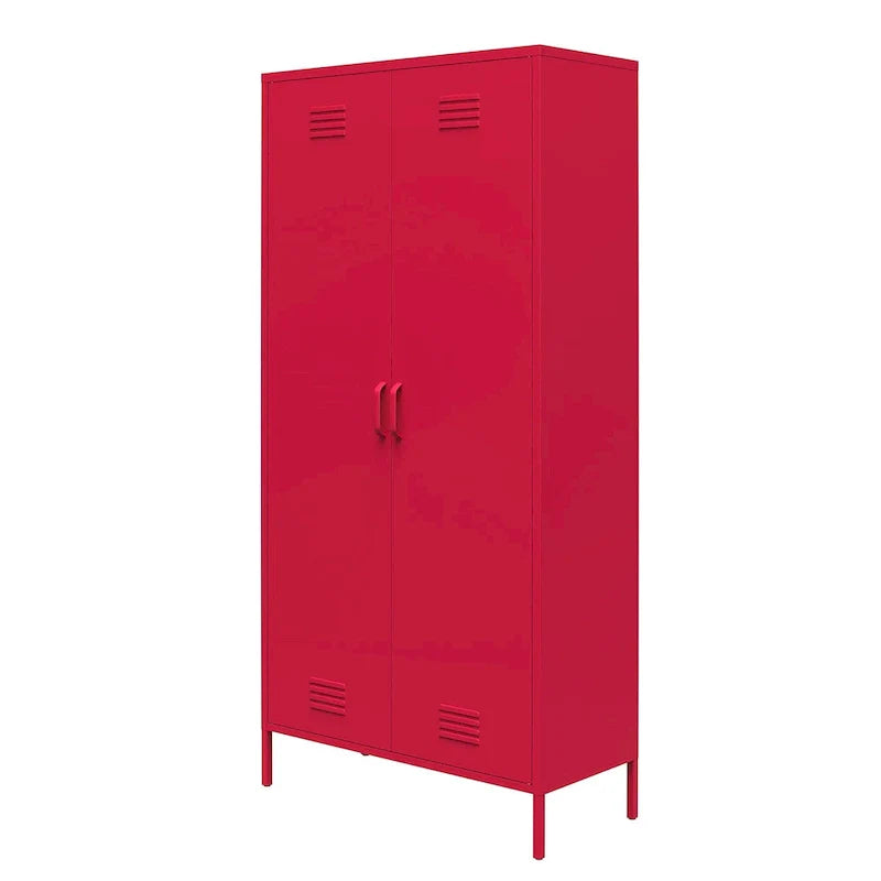 Orange / Pink 2-türiger hoher Metallschließfachschrank, 1-Personen