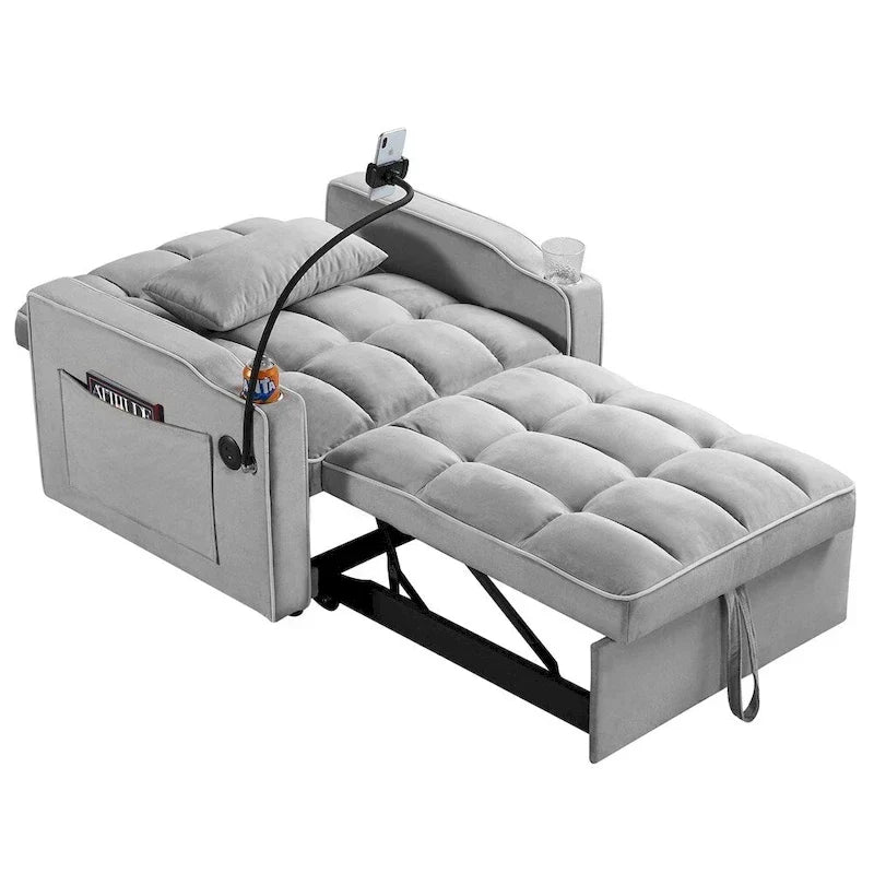 Verwandelbarer Schlafsofa-Sessel, verstellbarer Auszieh-Schlafsessel