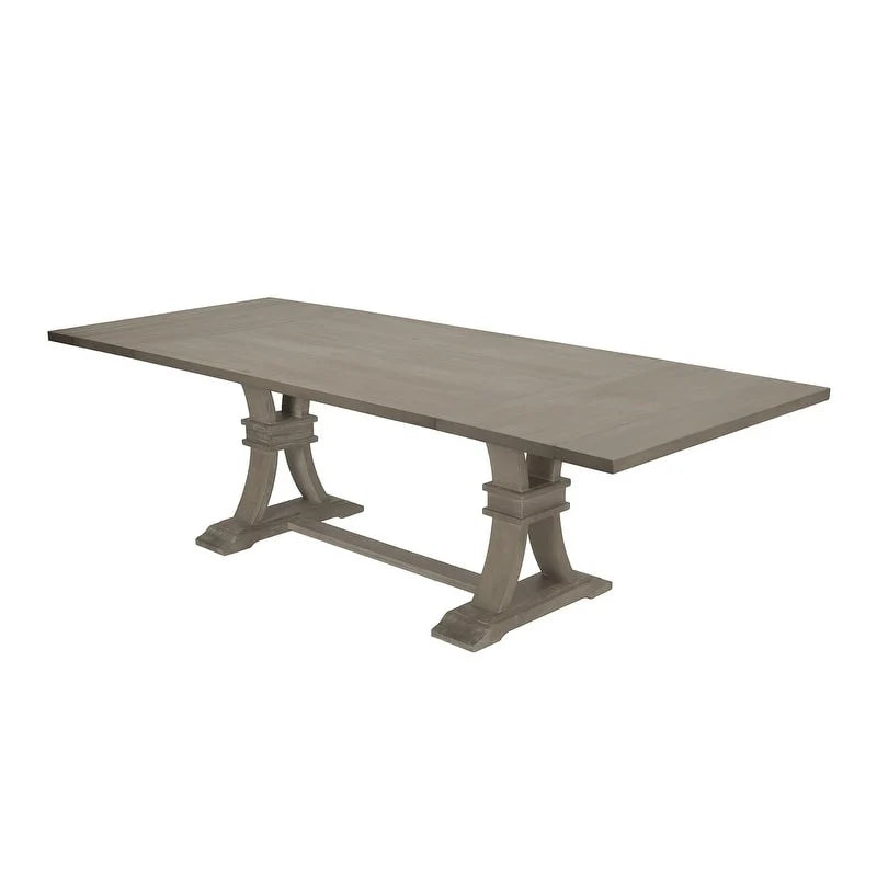 Best Quality Furniture 9-teiliges rustikales, ausziehbares Esszimmerset in Grau