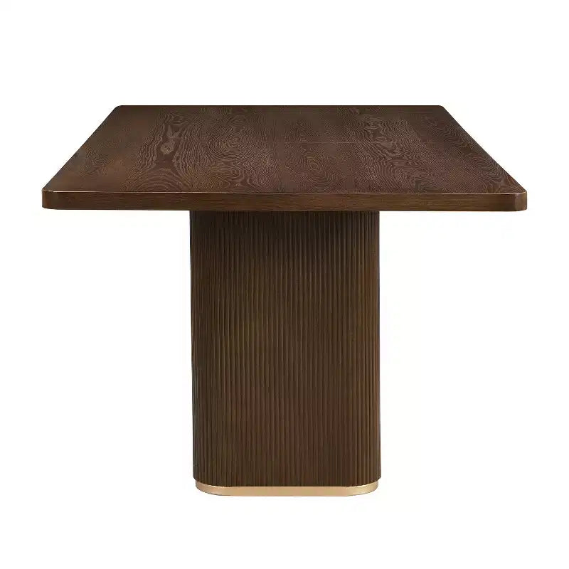 Christopher Knight Home Yodsak Modernes 7-teiliges Esszimmer-Set aus Holz und Metall mit 180°-Drehstühlen