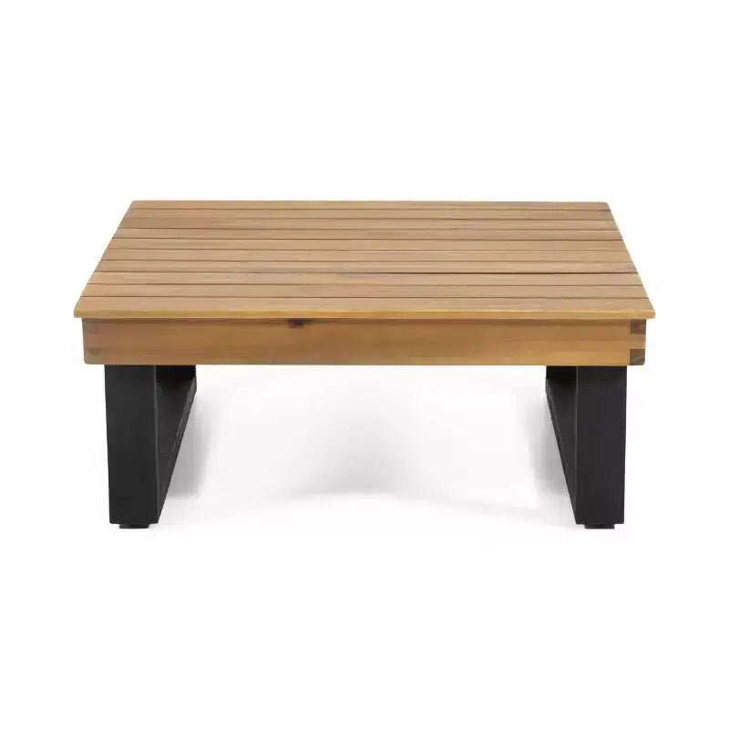 L-förmiges Outdoor-Sofa-Set, Terrassen-Freizeit-Lounge-Set, Garten-Gesprächs-Sitzgruppe mit Couchtisch und wasserabweisendem Kissen – ModernLuxe