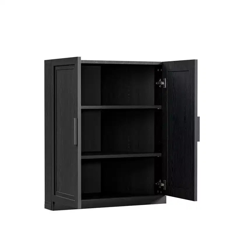Dovelina Eckschrank mit verstellbaren Einlegeböden, Anrichte, Buffet, Weinschrank, Küchen- und Esszimmerschrank mit Holztüren – 31H x 31W, 36H x 31W