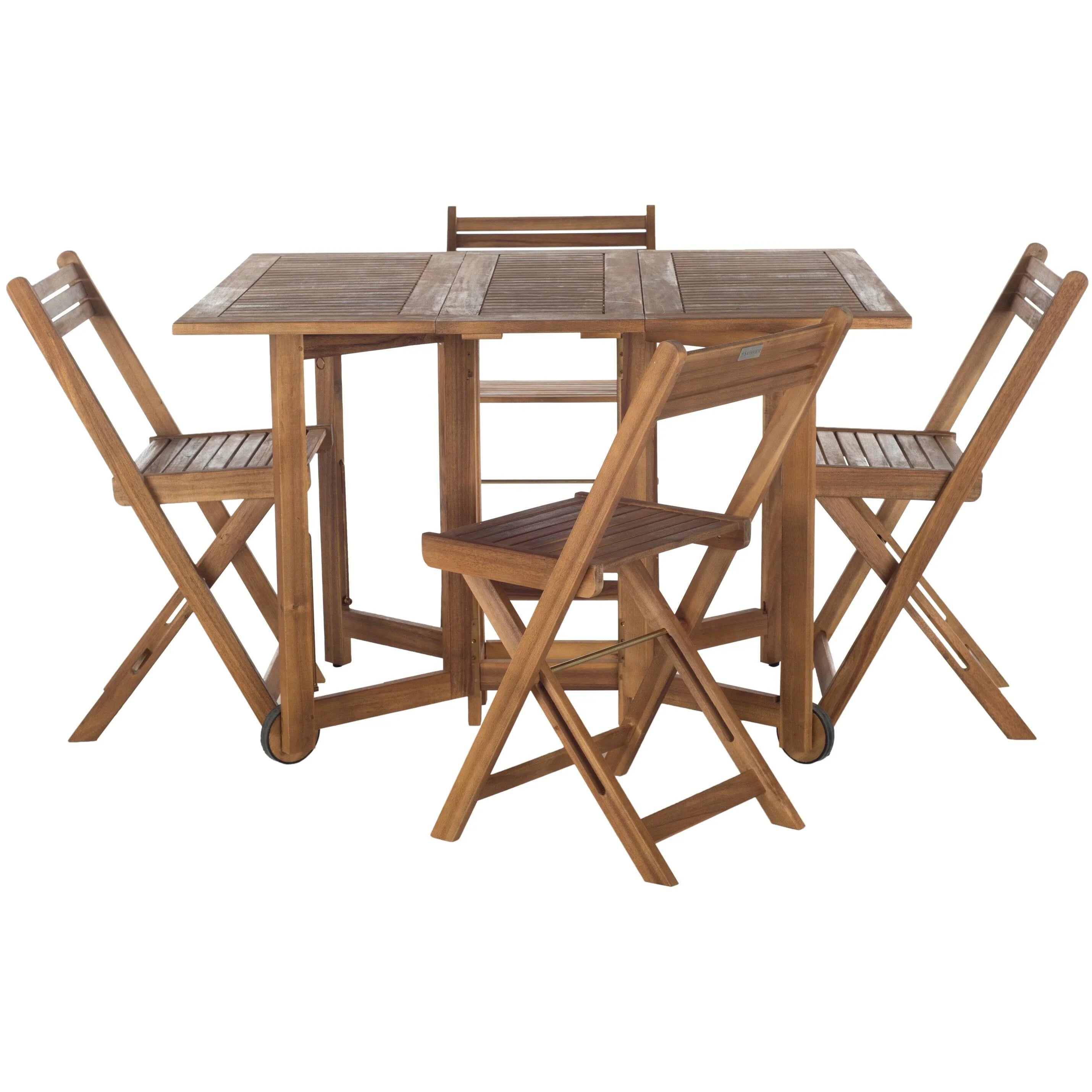 SAFAVIEH Outdoor Brandy 5-teiliges Outdoor-Esstisch-Set – 43Bx35Tx29H