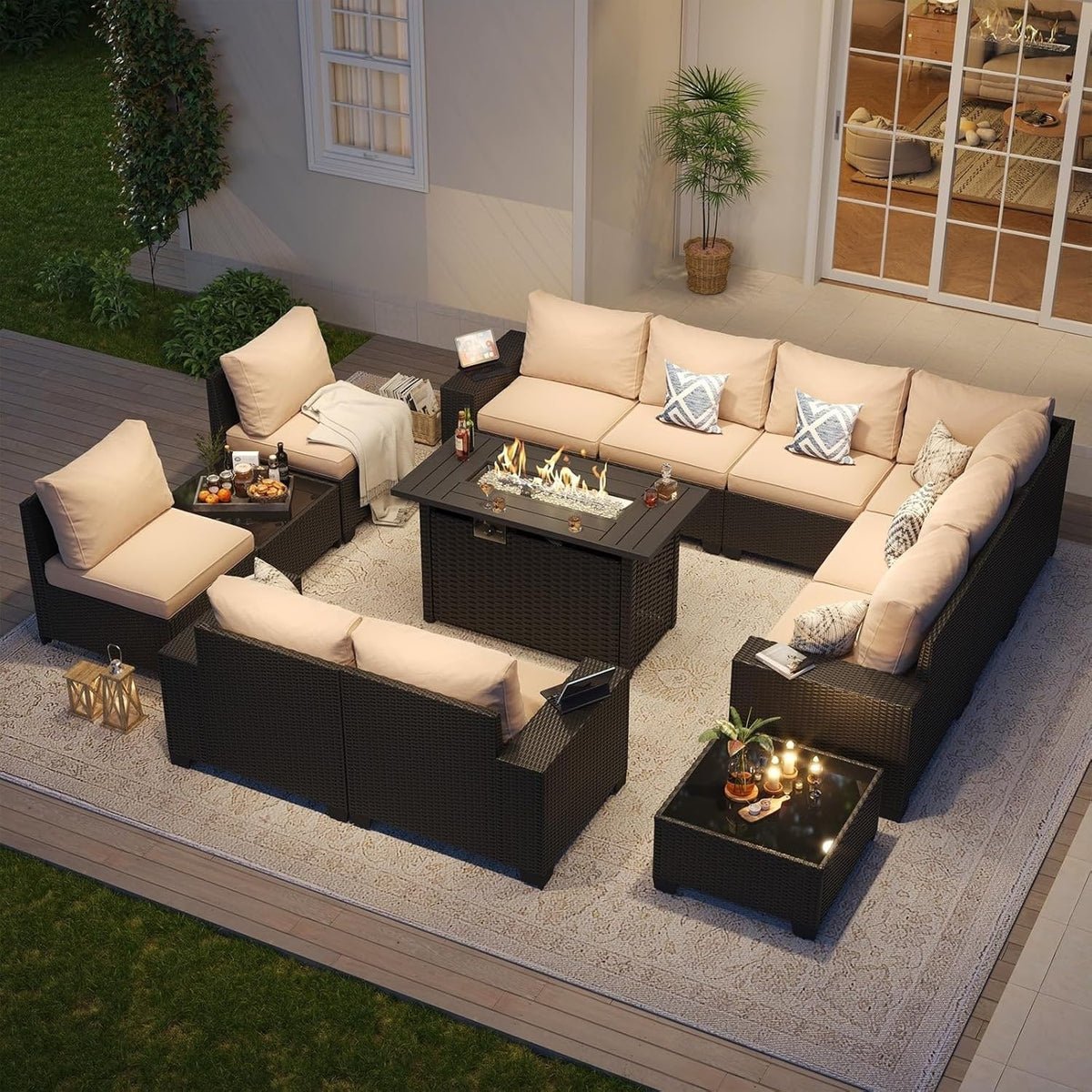 Gartenmöbel-Sets mit 4 Zoll dicken Kissen