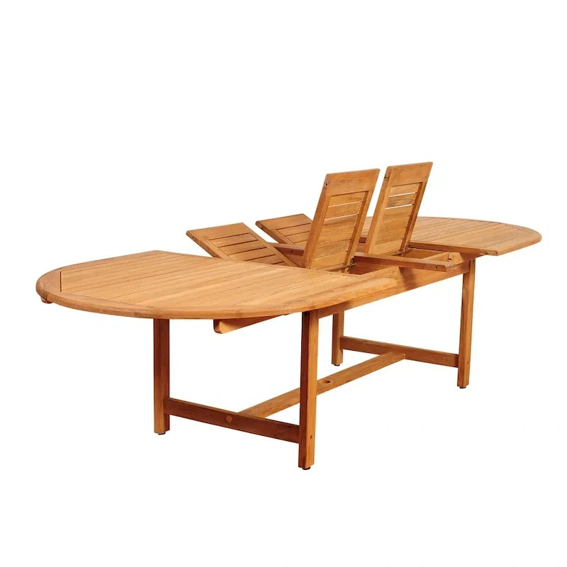 Amazonia Teak Sessa 13-teiliges ausziehbares Terrassen-Ess-Set – 13-teilig