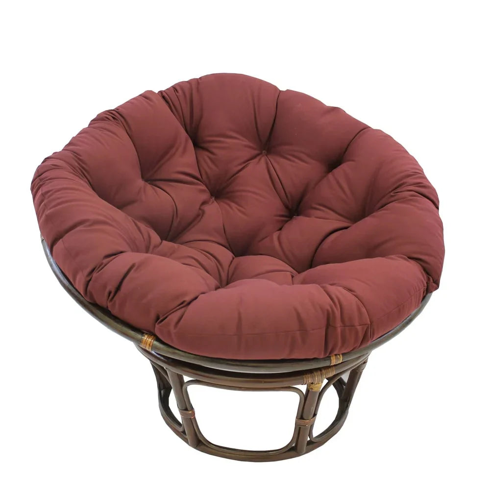 Bali 42-Zoll Rattan Papasan-Sessel mit Twill-Kissen