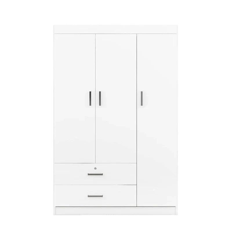 3-türiger Kleiderschrank mit 2 Schubladen
