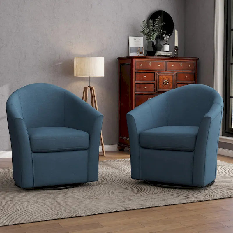 2er-Set Moderner Polster-Clubsessel Drehbar Wohnzimmer Akzentsessel