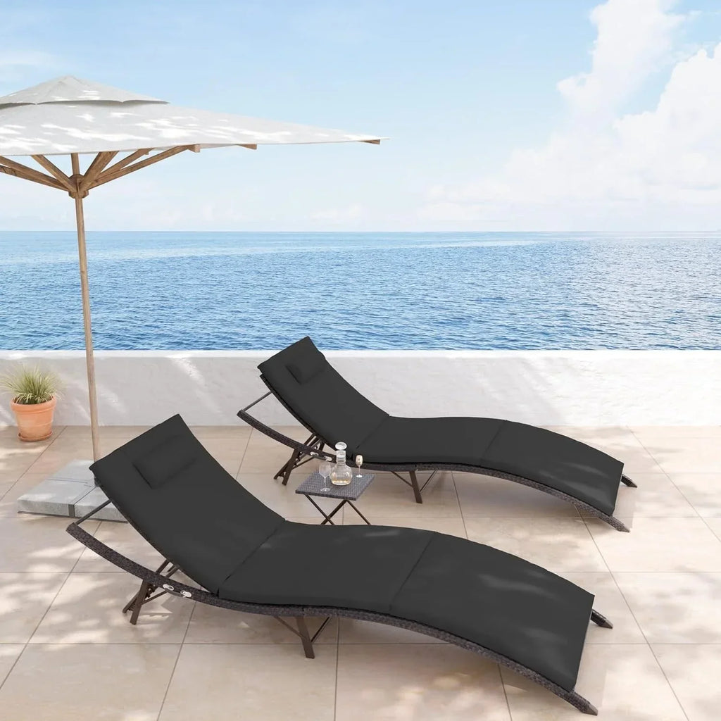 Kullavik 3-teiliges Outdoor-Loungemöbel-Set