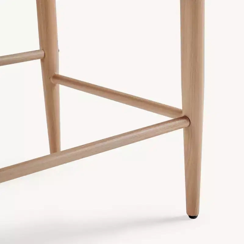 Bouclé Esszimmer-Barhocker ohne Armlehnen 4er-Set, mit Holzmaserung Metallbeinen für Küche, Wohnzimmer, Restaurant, Café – Morden Fort