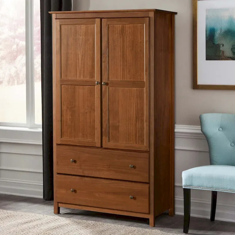 2-türiger Massivholzschrank - 41x72x22