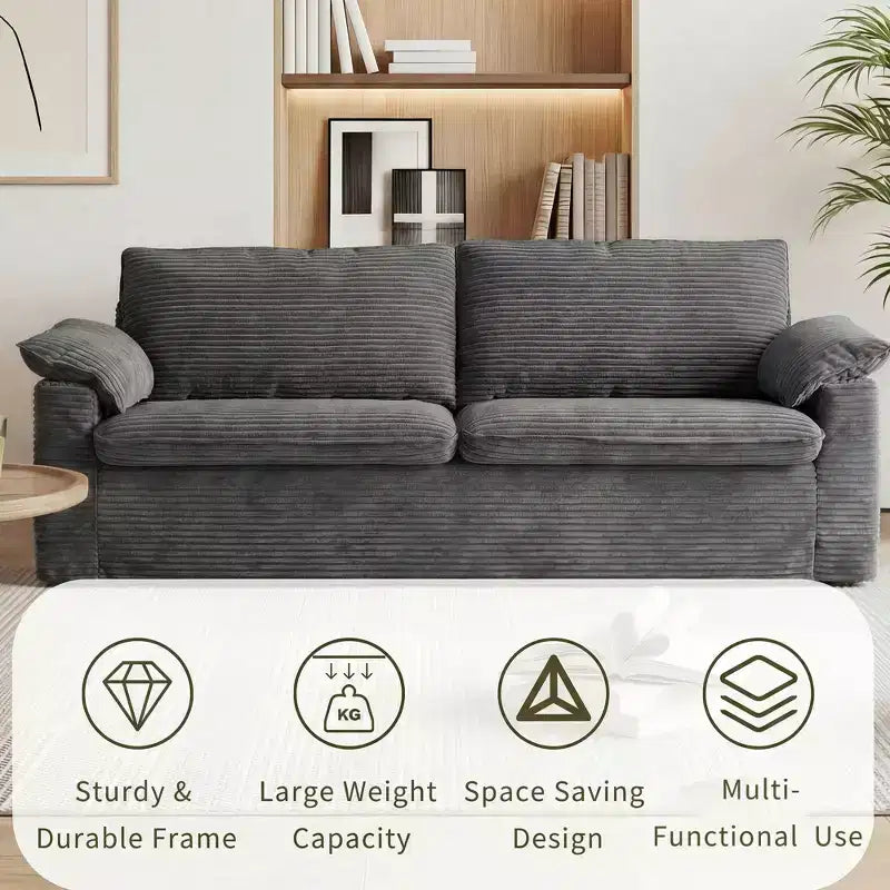 Dyonery 86 Cloud Loveseat Sofa, tiefer Sitz & breite Armlehnenkissen, stabiler Rahmen, atmungsaktives ergonomisches Design