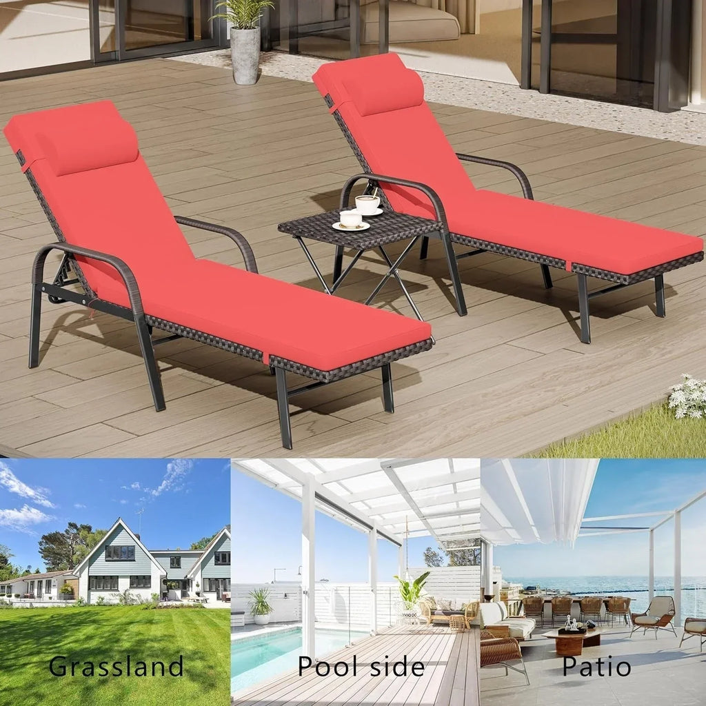 Kullavik 3-teiliges Outdoor-Loungemöbel-Set