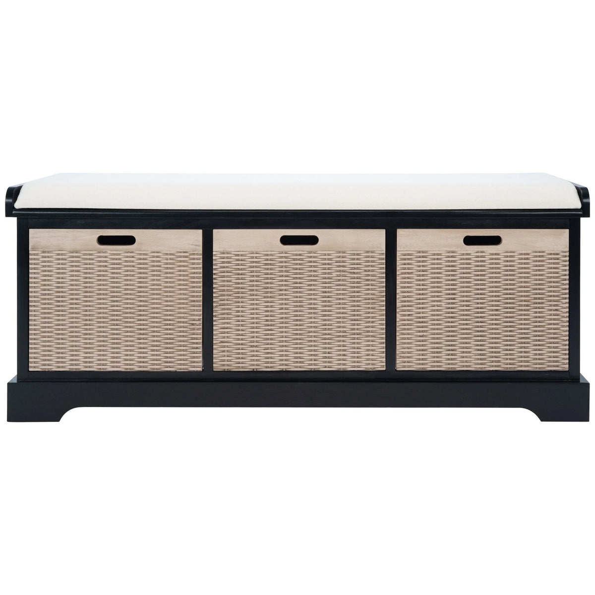 SAFAVIEH Fiorello 3-Schubladenbank mit Polsterung – 120 B x 38 T x 48 H cm – 120Bx38Tx48H
