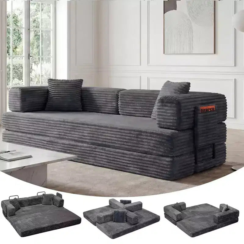 80.7 5-in-1 Schlafsofa – Kord, 544 kg, kein Aufbau