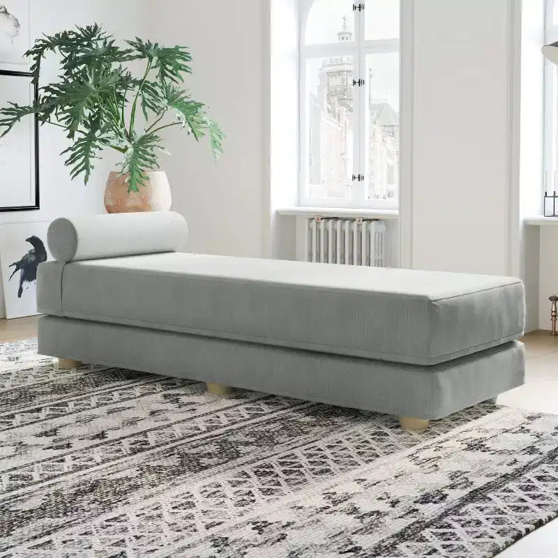 Tagesbett / ausklappbares Schlafsofa (Queensize) - Microvelvet
