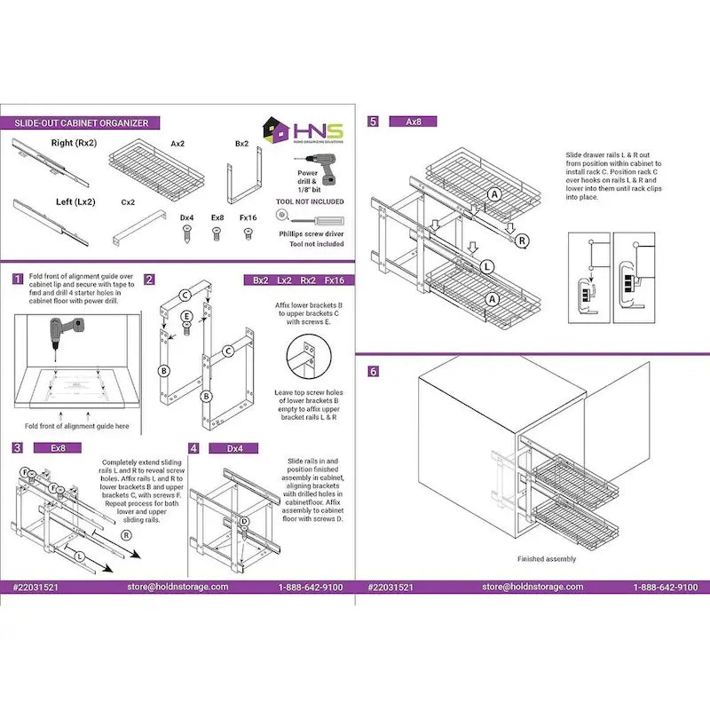 Auszugschrank-Organizer, 2 Etagen, strapazierfähiges Metall mit lebenslanger eingeschränkter Garantie – Rostfreies Chrom-Finish