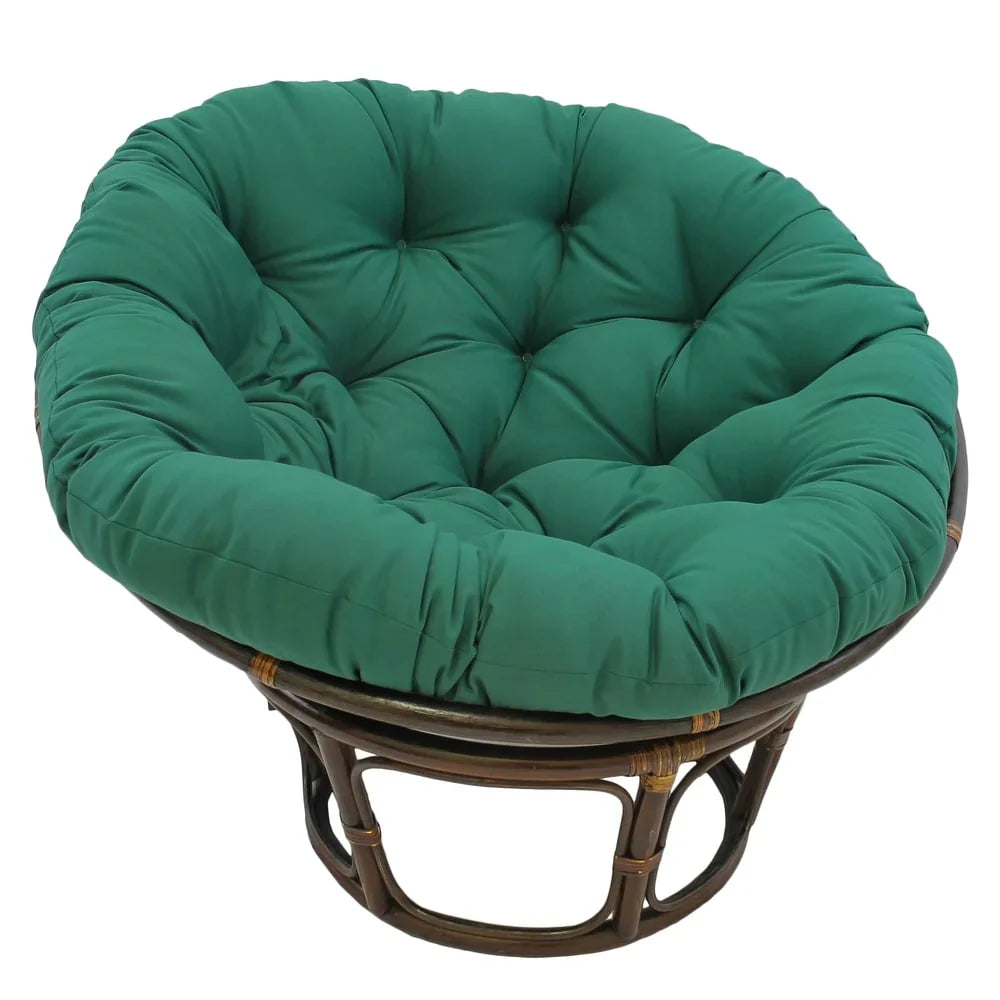 Bali 42-Zoll Rattan Papasan-Sessel mit Twill-Kissen