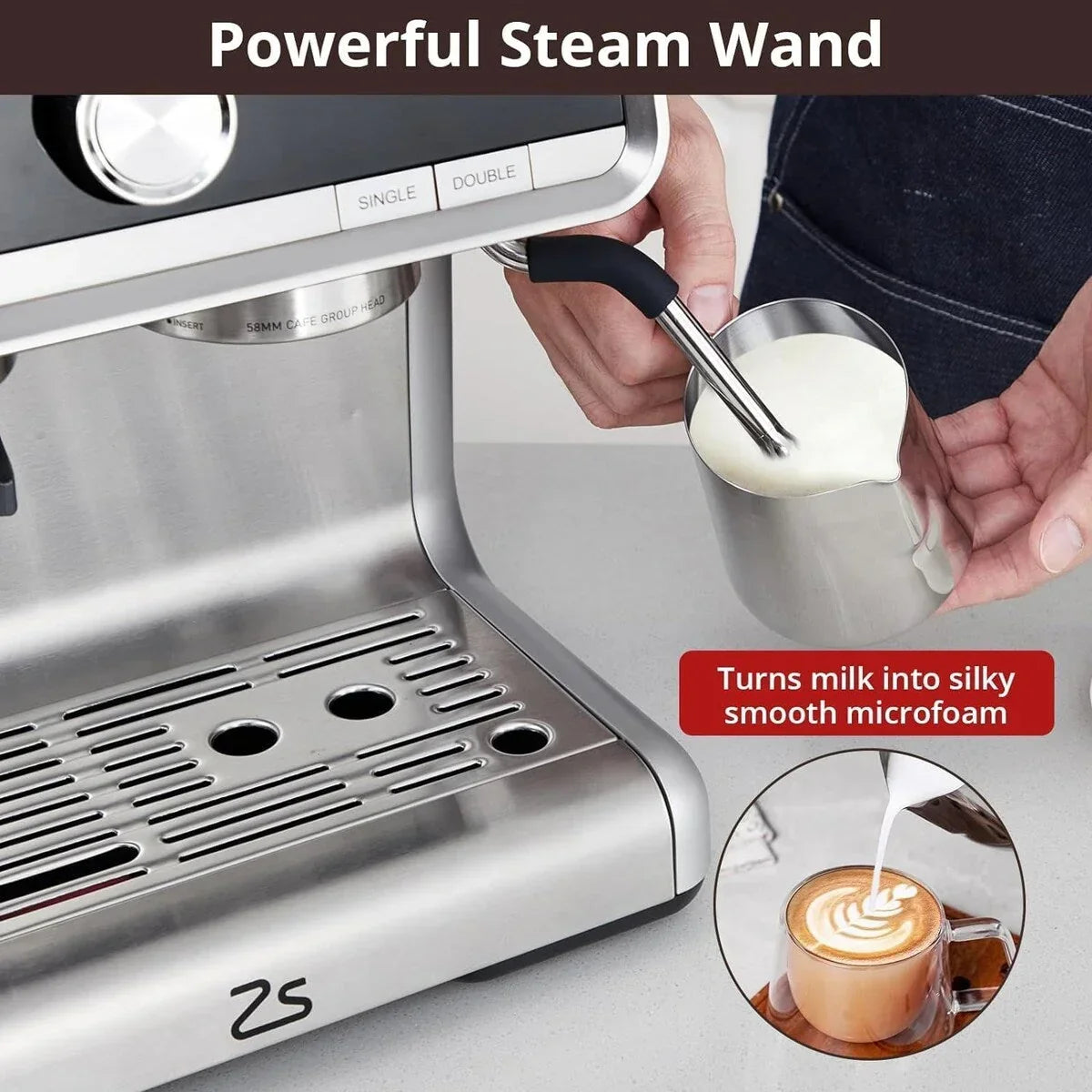Espressomaschine, mit Mahlwerk, 2,8 L Wassertank