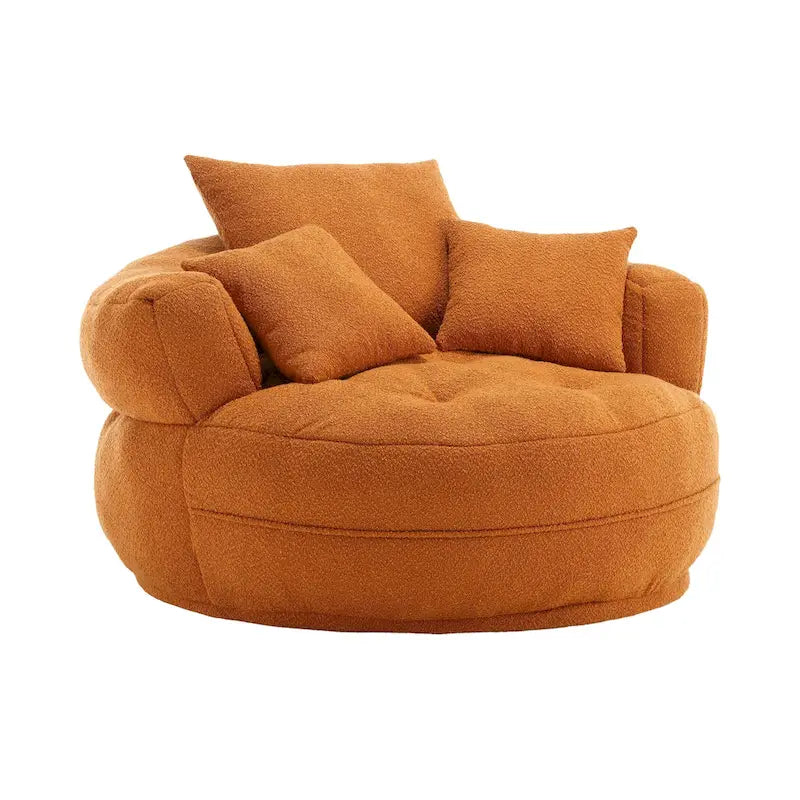 Rundes Lazy Sofa – Weiß/Blau/Grau/Gelb/Orange/Rosenrot/Marineblau/Grün, Einzel- und Doppel-Sitz