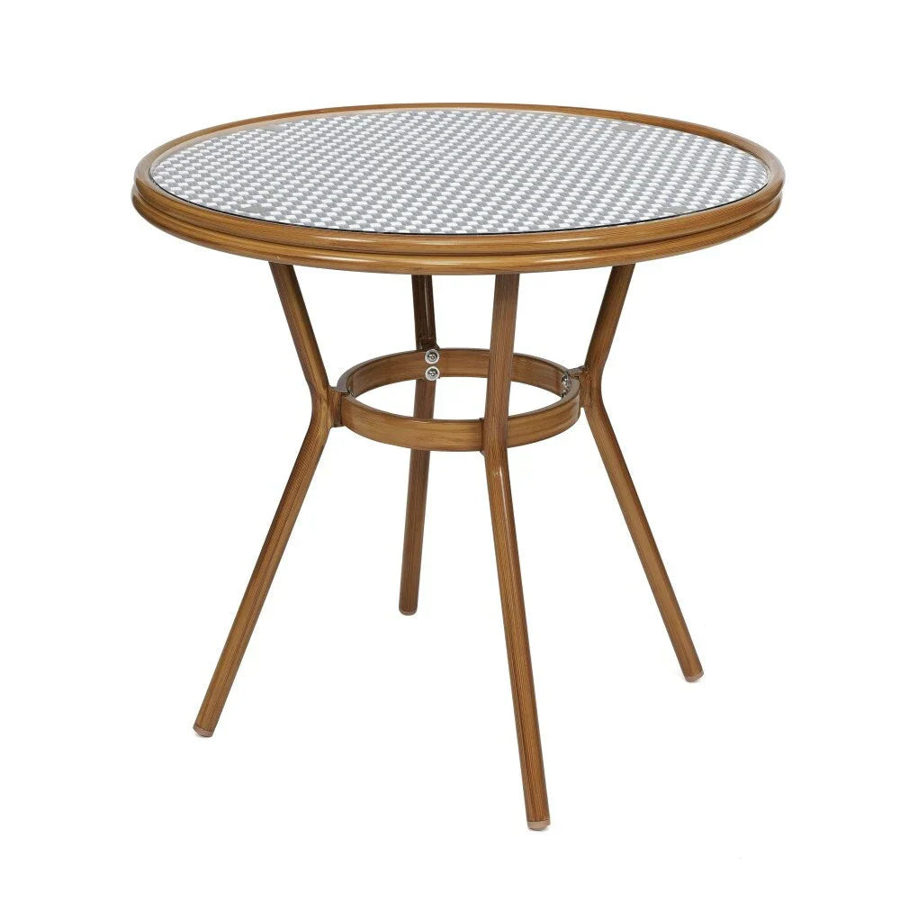 Bistro-Set für den Innen- und Außenbereich mit Tisch und vier Stühlen