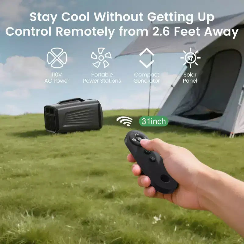 Waykar 5000 BTU 3-in-1 tragbare Klimaanlage mit Luftentfeuchter und Fernbedienung für Zelt, Camping & Wohnmobil