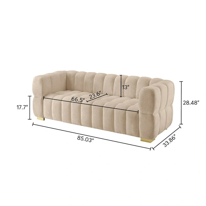 85 Moderne Waffelstoff-Couch, Freizeit-Komfortsofa