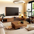 Moderner ausziehbarer & erweiterbarer TV-Ständer mit 4 Schubladen, bis zu 261,6 cm - 78,54T x 15,74B x 13,78H