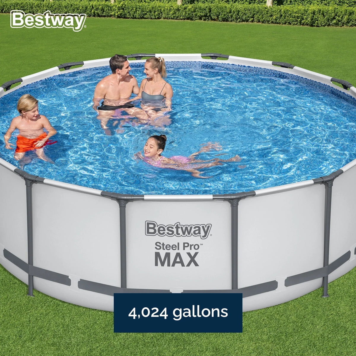 Bestway Steel Pro MAX Rundschwimmbecken Aufstellpool mit Pumpe & Abdeckung