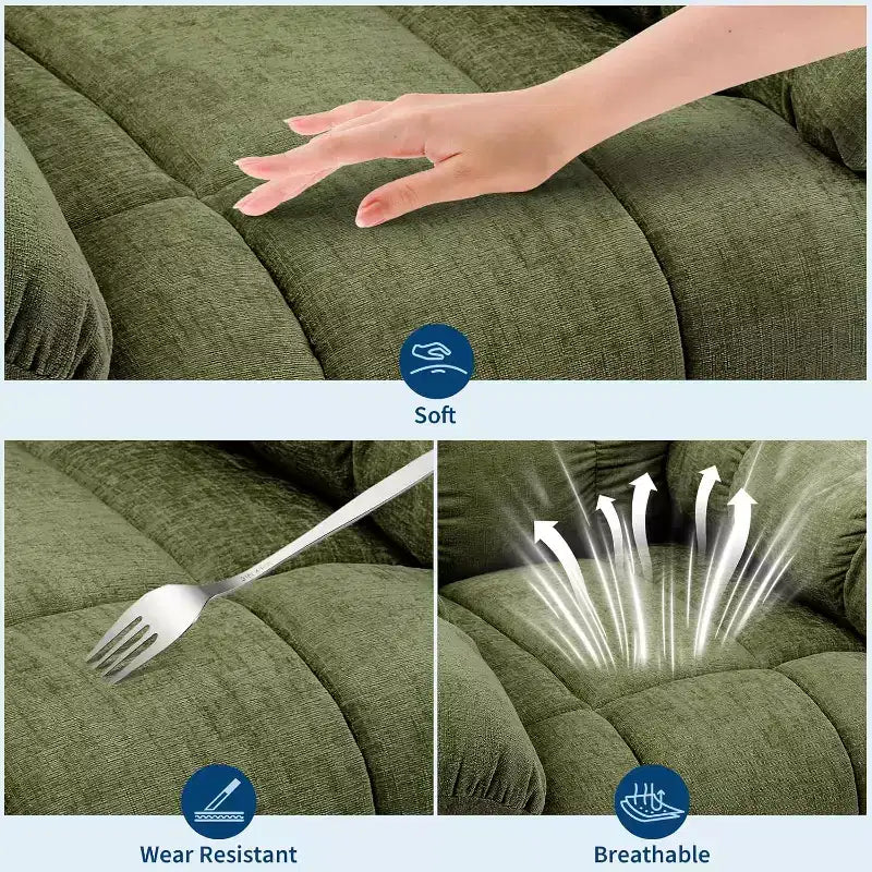 Massage-Liegesessel mit Heizfunktion – 360° drehbarer Schaukelstuhl, überdimensioniertes Einzelsitzer-Sofa mit Vibration, USB-Anschluss und Aufbewahrungstaschen für Wohnzimmer/Schlafzimmer