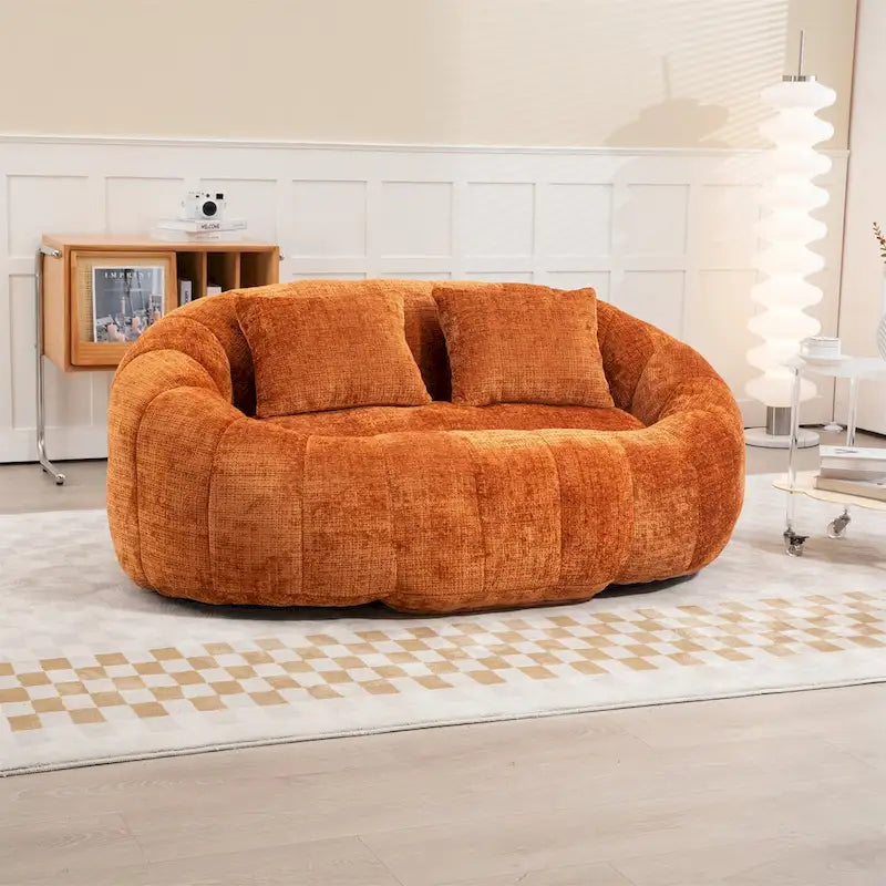 Chenille-Sitzsack – Faules Sofa