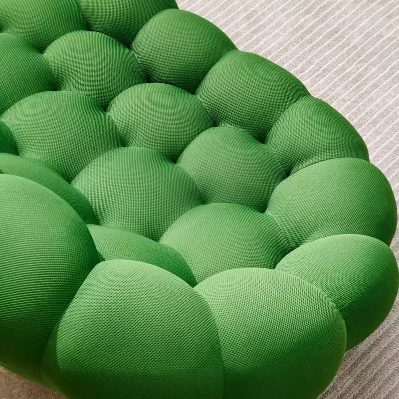 120 cm Bubble-Bodensessel mit geschwungenem Design, 3D-Sitzsack für Wohnzimmer, Grün