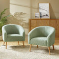 Sheila Moderner 30 W Bouclé-Sessel mit Massivholzbeinen, 2er-Set von HULALA HOME
