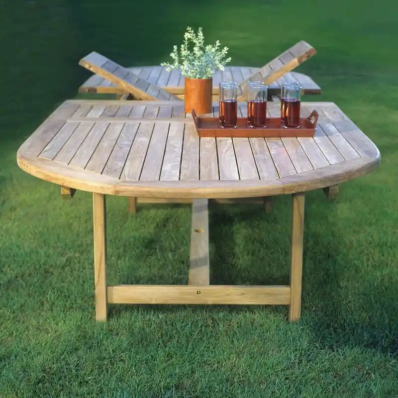 Amazonia Teak Sessa 13-teiliges ausziehbares Terrassen-Ess-Set – 13-teilig