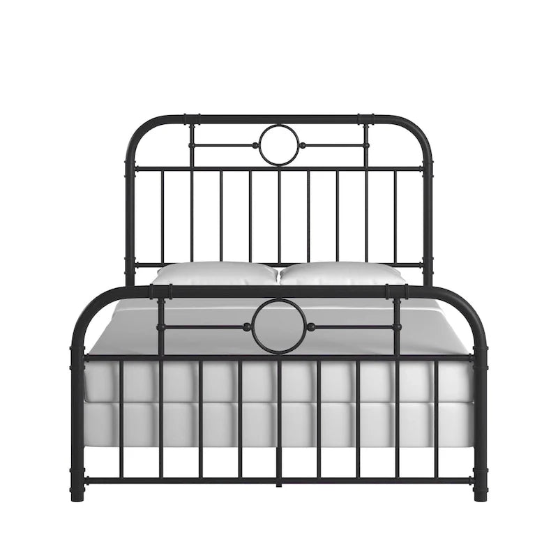 Schwarzes Metallbett