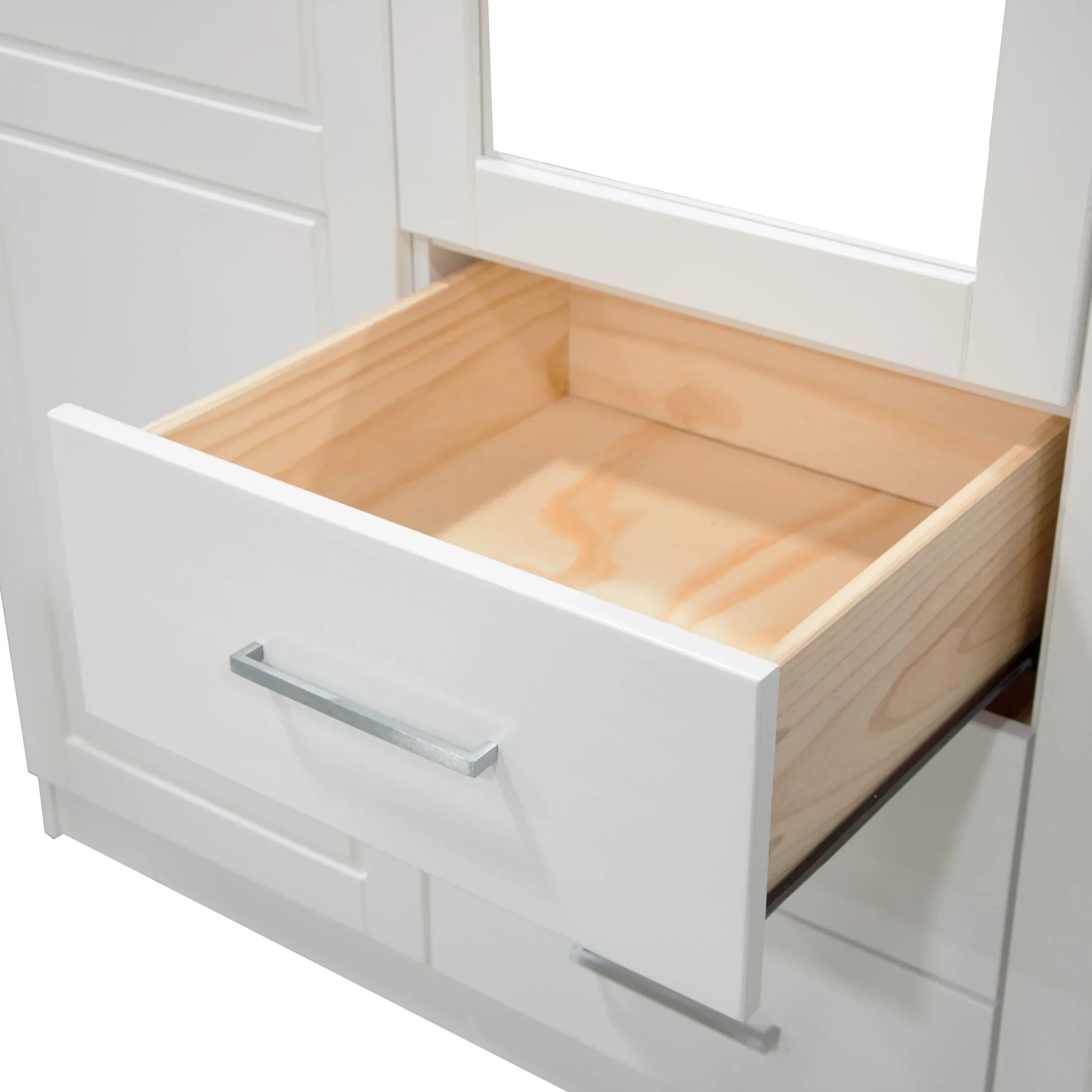Palace Imports 100% Massivholz Cosmo Kleiderschrank mit 3 Türen mit Massivholz- oder Spiegeltüren